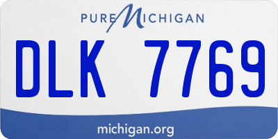MI license plate DLK7769
