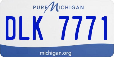 MI license plate DLK7771
