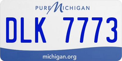 MI license plate DLK7773