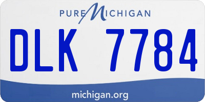 MI license plate DLK7784