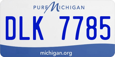 MI license plate DLK7785