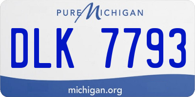 MI license plate DLK7793