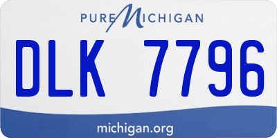 MI license plate DLK7796