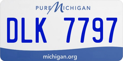 MI license plate DLK7797