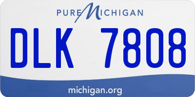 MI license plate DLK7808