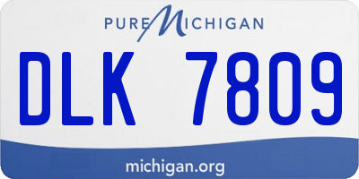 MI license plate DLK7809