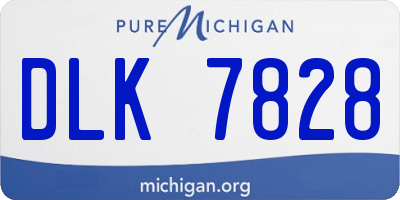 MI license plate DLK7828