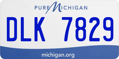 MI license plate DLK7829