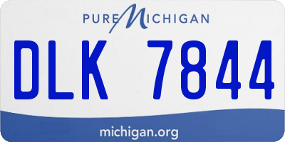 MI license plate DLK7844