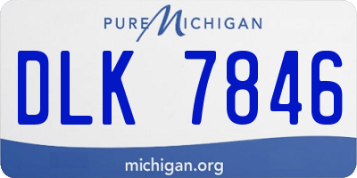 MI license plate DLK7846