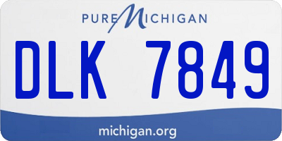 MI license plate DLK7849