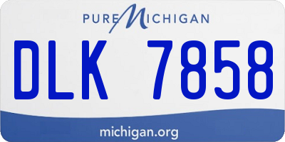MI license plate DLK7858