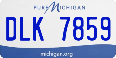 MI license plate DLK7859