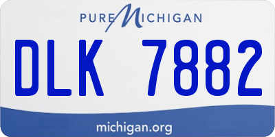 MI license plate DLK7882