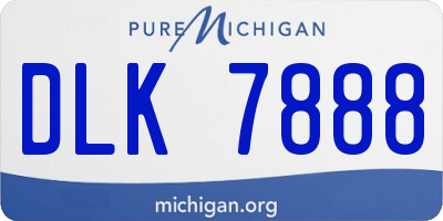 MI license plate DLK7888