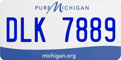 MI license plate DLK7889