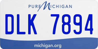 MI license plate DLK7894