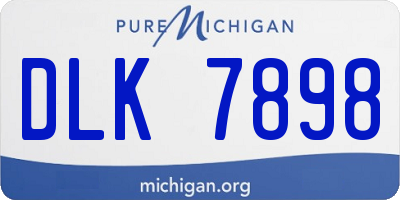 MI license plate DLK7898