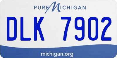 MI license plate DLK7902