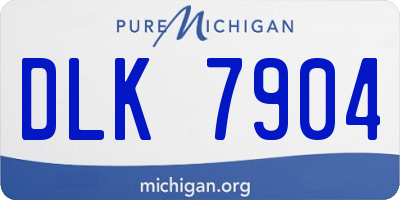 MI license plate DLK7904