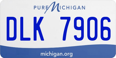 MI license plate DLK7906