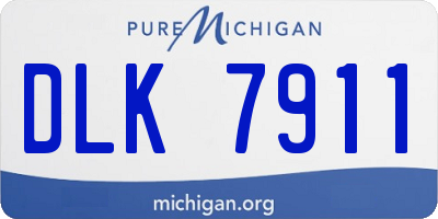 MI license plate DLK7911