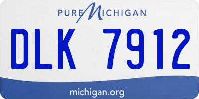 MI license plate DLK7912