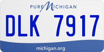 MI license plate DLK7917