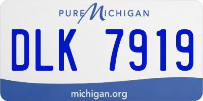 MI license plate DLK7919