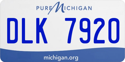 MI license plate DLK7920