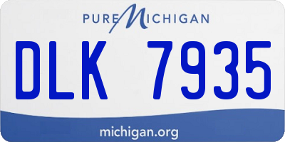 MI license plate DLK7935