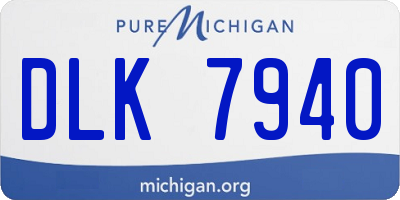 MI license plate DLK7940