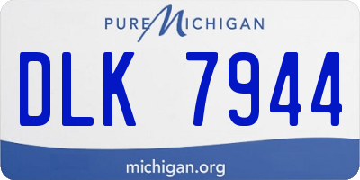 MI license plate DLK7944
