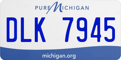 MI license plate DLK7945