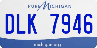 MI license plate DLK7946