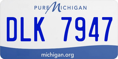 MI license plate DLK7947