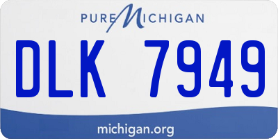 MI license plate DLK7949