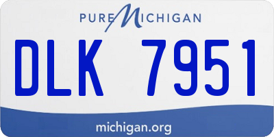 MI license plate DLK7951