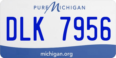MI license plate DLK7956