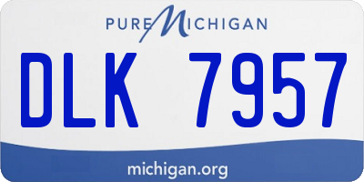 MI license plate DLK7957