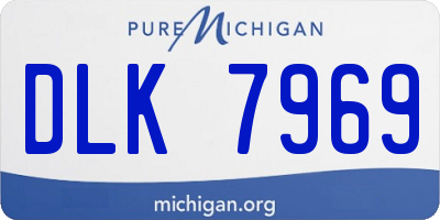 MI license plate DLK7969