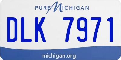 MI license plate DLK7971