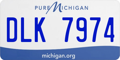 MI license plate DLK7974