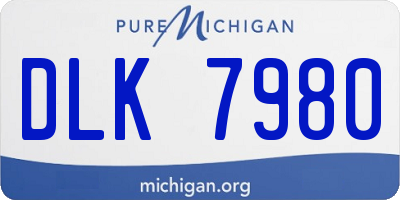 MI license plate DLK7980