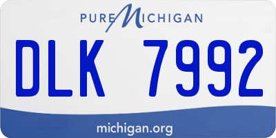 MI license plate DLK7992