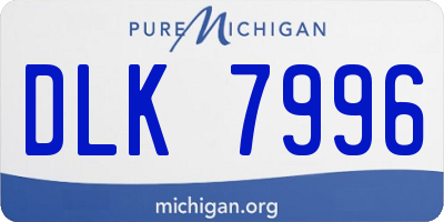 MI license plate DLK7996