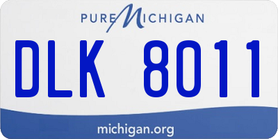MI license plate DLK8011