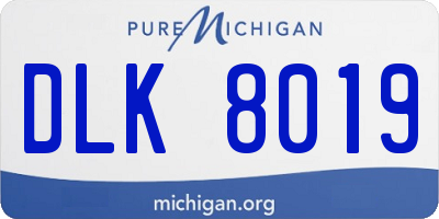 MI license plate DLK8019