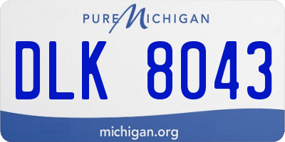 MI license plate DLK8043