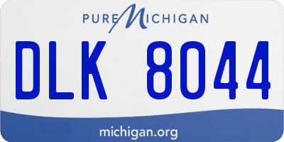 MI license plate DLK8044